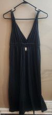 Gypsy 05 Dress Black Tube Sleeveless Maxi Size M Flowy 100% Organic Cotton