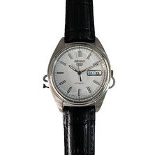 Seiko 5 Automatic White Dial Stainless Steel Gents Watch SNXA09k1 Rare