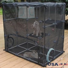 Spacious Modular Cat Catio W/ Multiple Entrances Durable Outdoor Play Area Cats