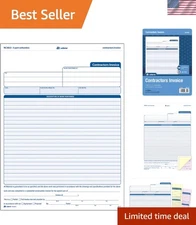 3-Part Carbonless Invoice Forms, 100 Sheets for Contractors - Streamline Billing
