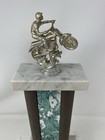 Vintage 1975 2nd Place Mid-State Riders Motorcycle Dirtbike Topper Trophy 15"