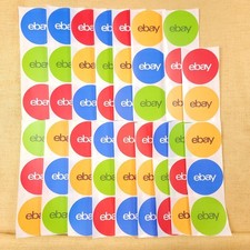 50 Pack 3" ROUND EBAY STICKERS LABELS Red, Blue, Green and Orange