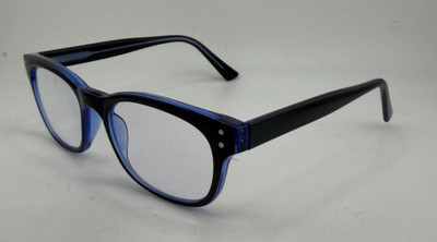 ZENNI EYEGLASSES FRAMES ONLY 2002 BLACK/BLUE FULL RIM