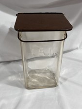 ANTIQUE EARLY 1900's GLASS MAILBOX EMBOSSED Mail WITH METAL LID Vintage