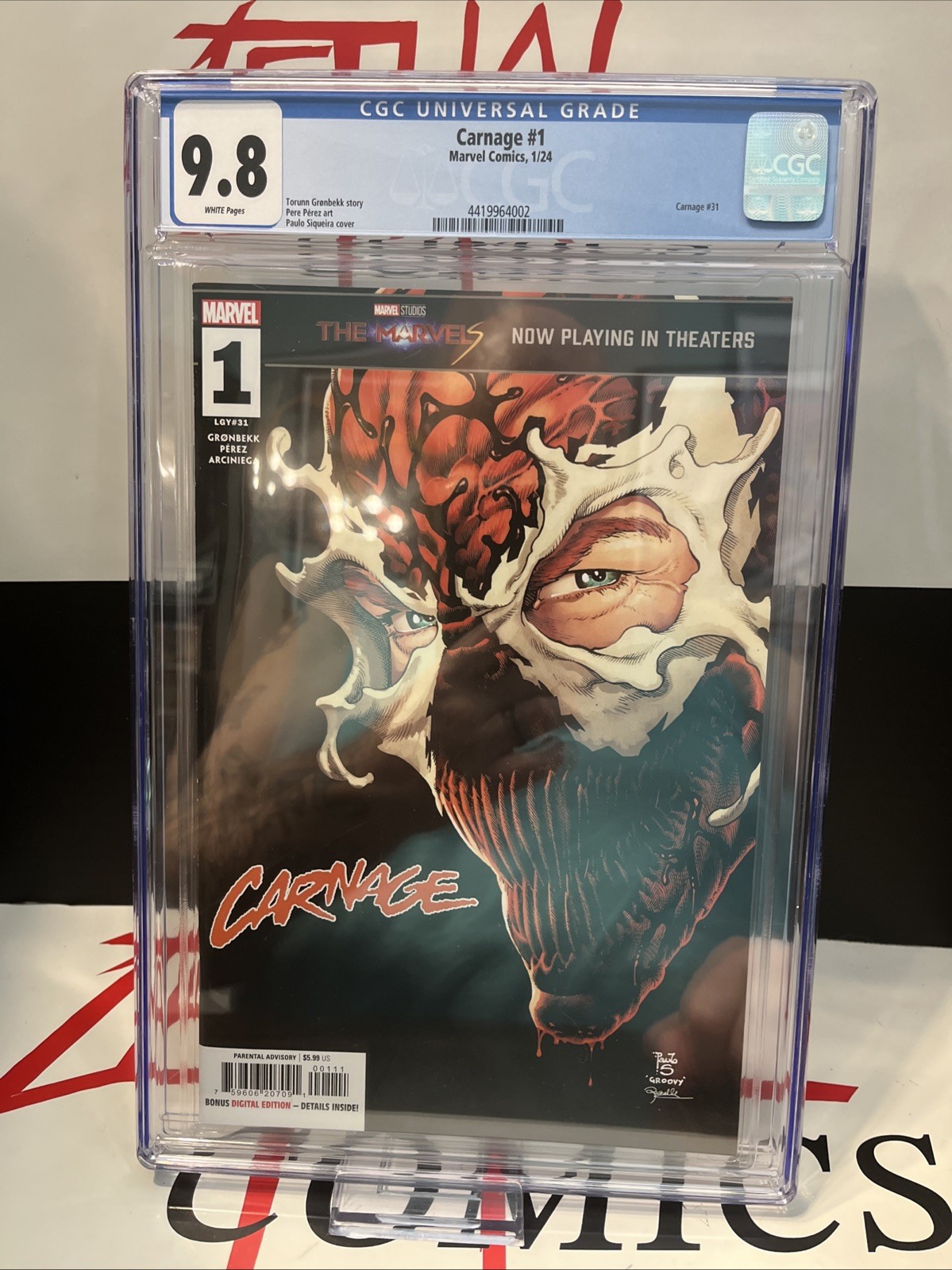 Carnage #1 CGC 9.8 Cover A Marvel Comics 2023 First Printing