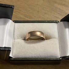 9ct Rose Gold Wedding Band Ring Size L 6mm Wide Birmingham 1919 4.05 Gram