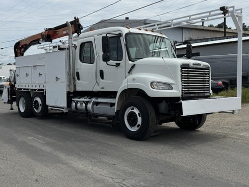 2011 Freightliner M2 Crew Cab 12000 lb Palfinger Crane Service Body