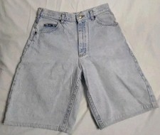 Vintage Lee Jeans High Waisted Light Wash Jean Shorts Size 12 Made In USA