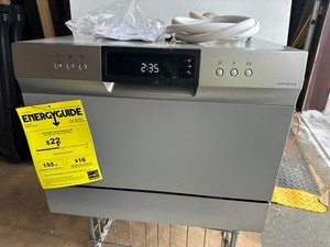 High Pointe 6 Place Compact Dishwasher Countertop RV Portable Silver LED