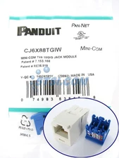 Panduit CJ6X88TGIW Cat6a 10 Gig Mini-Com Jack, Off-White ~STSI