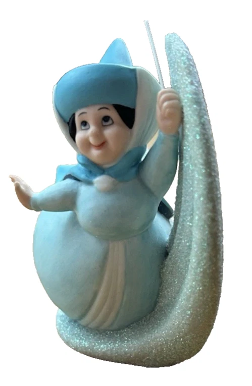 Figuras de porcelana de hadas de la Bella Durmiente flora, fauna, clima feliz (1 dañado) Foto 4 de 4