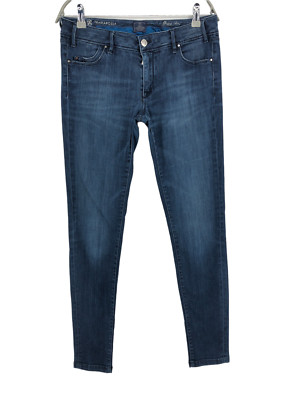 TRAMAROSSA Women Skinny Slim Fit Stretch Blue Jeans Size W31 L32