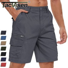 Mens Cargo Shorts Outdoor Hiking 7 Pockets Cotton Elastic Twill Sport Work Short
