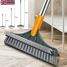 3 IN 1 Floor Scrub Brush with Squeegee Mop Water Scrubber 120° Rotating Head UK