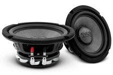 PAIR DS18 6.5" Mid Bass Speakers 1000 W 4-Ohm Carbon Fiber Neodymium PRO-CF6.4NR