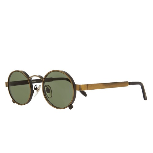 J CREW ROUND WIRE GOLD UMBER SUNGLASSES NWT Round-frame Sunglasses For Men | Factory main image 3
