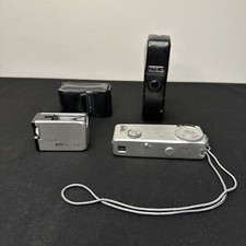 Minolta-16 MG Silver Subminiature Spy Camera w /Flash  Travel Case