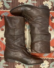 DINGO Women s Vintage brown Leather boots With Laces 6M