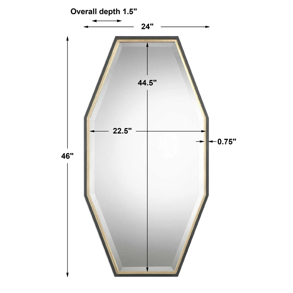 SAVION 46 «СЕРЕДИНА ВЕКА СОВРЕМЕННЫЙ ДЕРЕВЯННЫЙ СКОС НАСТЕННОЕ ЗЕРКАЛО PERFECTMOST 09258 - Изображение 3 из 4