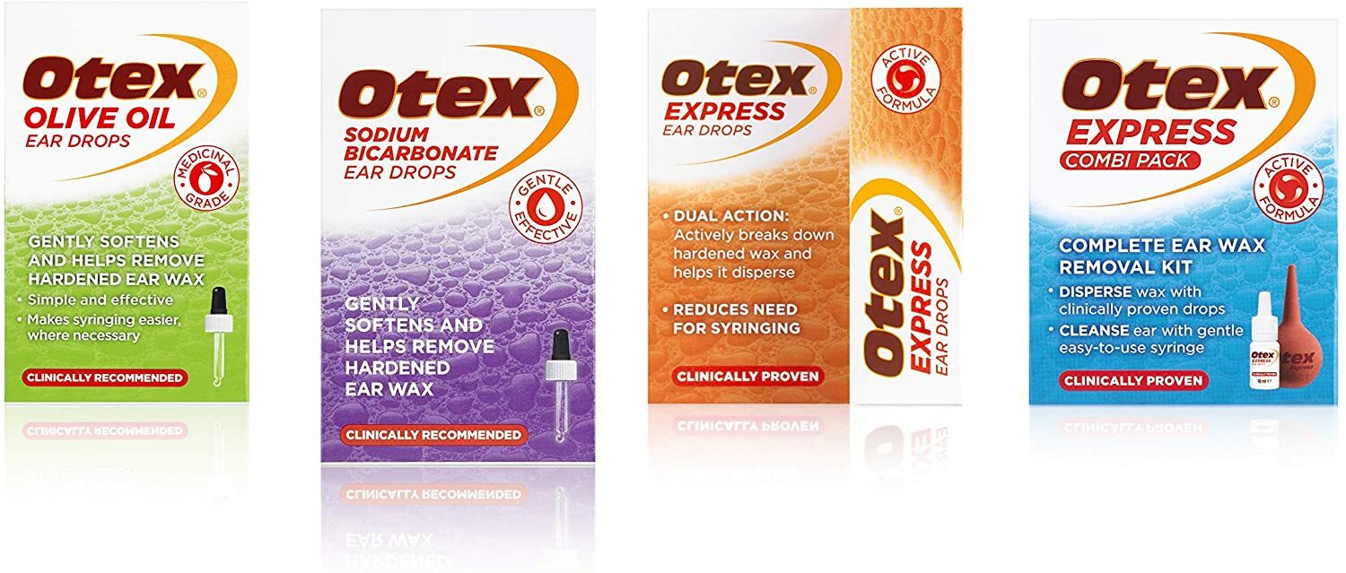 Otex Blocked Ear Wax Remover Sodium Bicarbonate Ear Drops 2X10ml