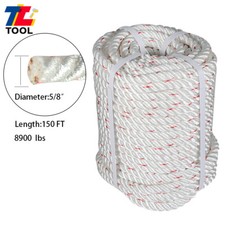 8900Lbs 5/8" 150' Double Braid Polyester Arborist Bull Rope Pulling Rigging Line