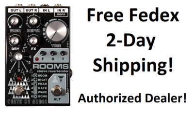New Death by Audio Rooms Digital Stereo Multi Reverb Guitar Effects Pedal