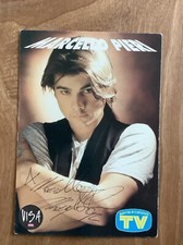CARTOLINA AUTOGRAFATA CON DEDICA MARCELLO PIERI ANNI 90 AUTOGRAFO