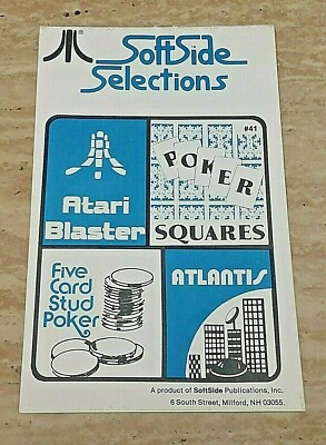 1983 Soft Side Selections - Atari Basic Programs - GC - Basic coding programs