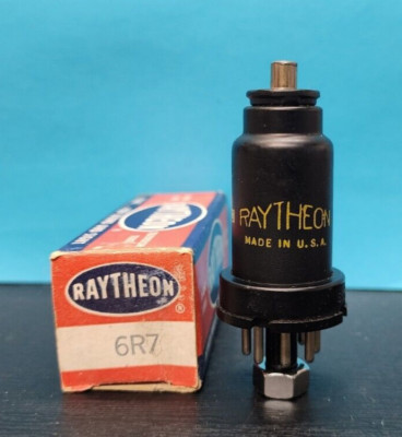 1- Raytheon 6R7 Vacuum Tube NOS/NIB Tested