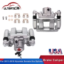 Pair Rear Brake Calipers For 2011-2015 Hyundai Sonata Kia Optima Left & Right