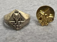 Vintage Sterling Silver Ring Size 5 Cubs BSA Boy Scouts of America  Pin