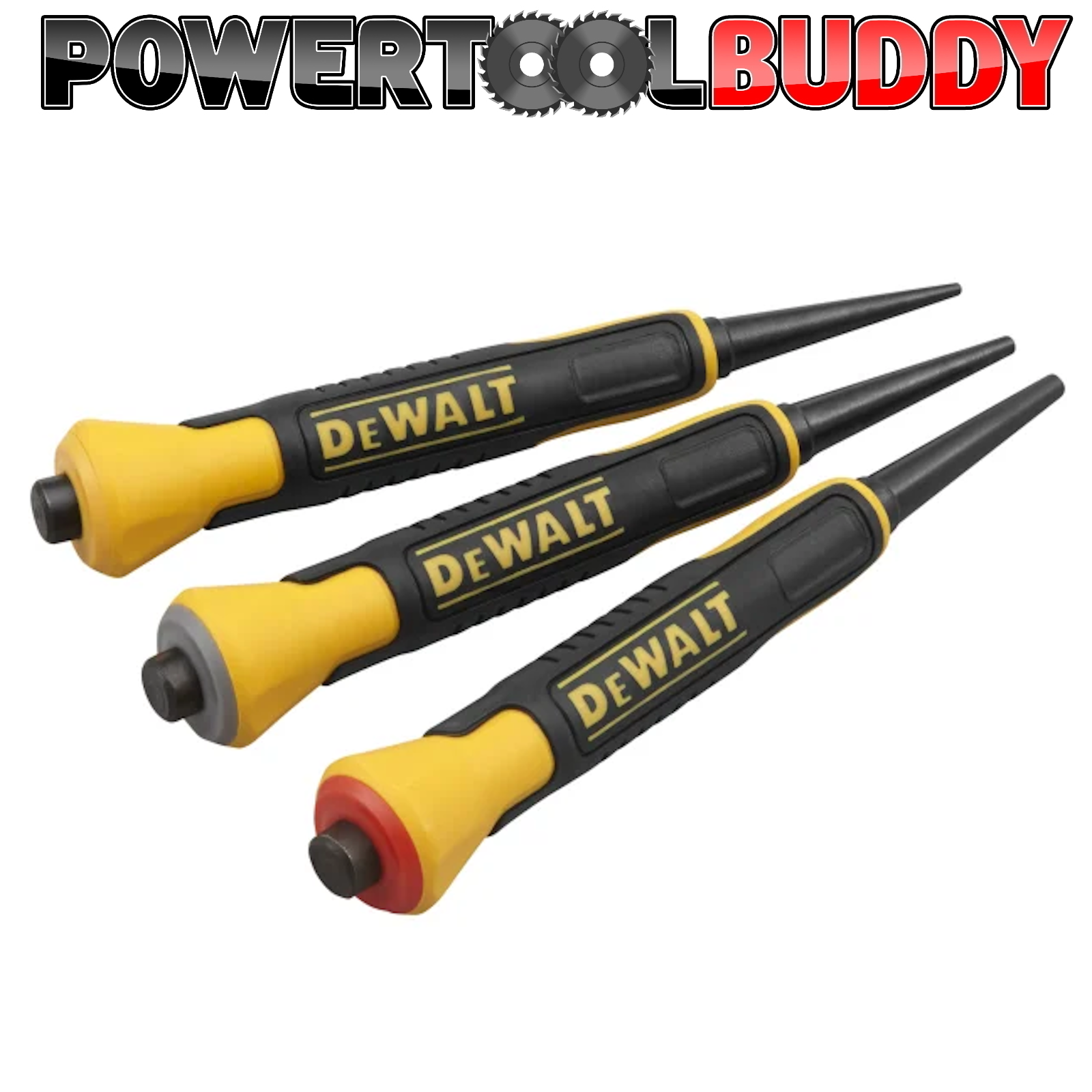 B&Q - 3 Piece Steel Nail Punch Set Black & Yellow - Image 11
