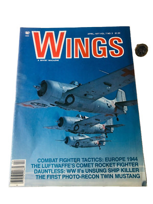 Magazine Wings Aircraft Plane Mag April 1977 Vintage ra