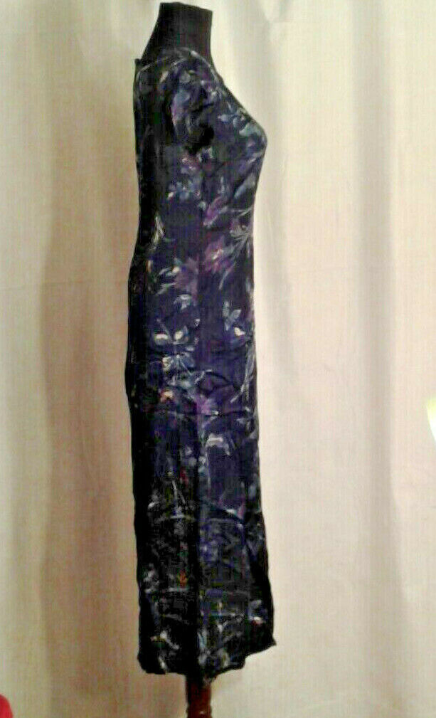 Laura Ashley 6 long floral dress VTG Blue Purple … - image 7