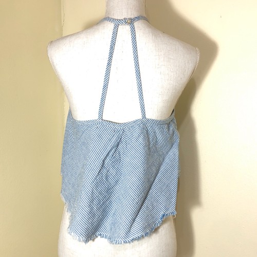 BDG Womens Linen Blend Halter Top Size Small Seersucker Summer Casual - Picture 9 of 12