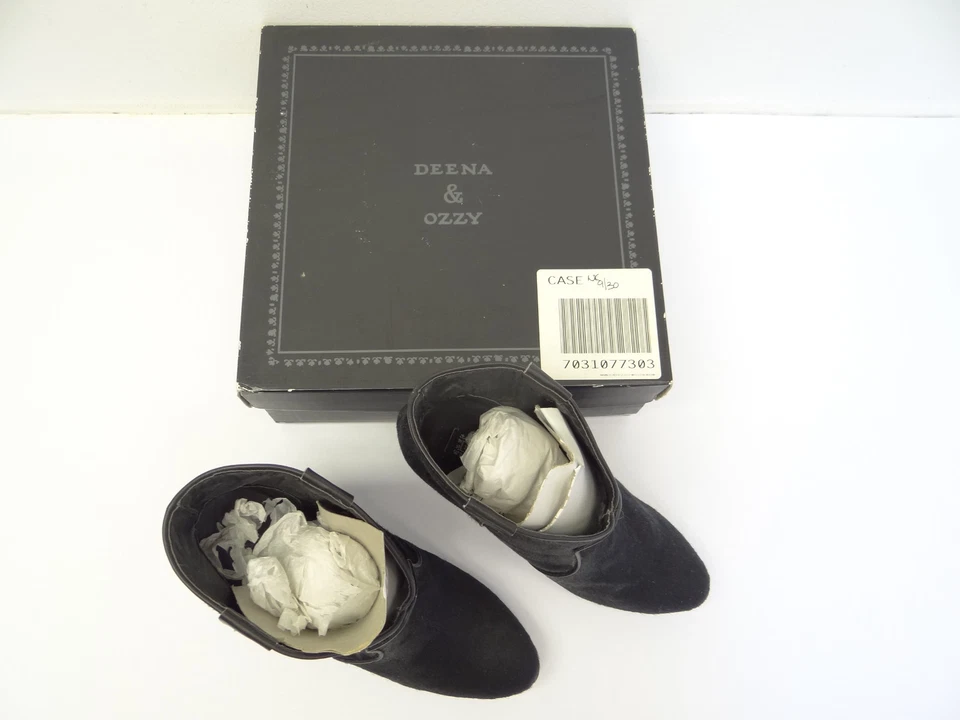 Deena & Ozzy Black Leather Pony Hair High Heel Shoes, Ladies Size 8 Pre-Owned - Image 2 of 4