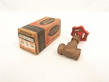 Stockham Bronze Globe Valve Rising Stem 1/8" NPT  Part# B-16 W.S.P. 125 PSI