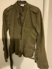 Stark Creativity Military Green Olive Khaki Jacket Inner Pocket  With Belt 10