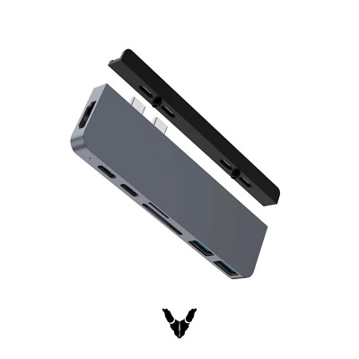 HYPER - HyperDrive DUO 7-in-2 USB-C Hub for MacBook Pro/Air - Space Gray
