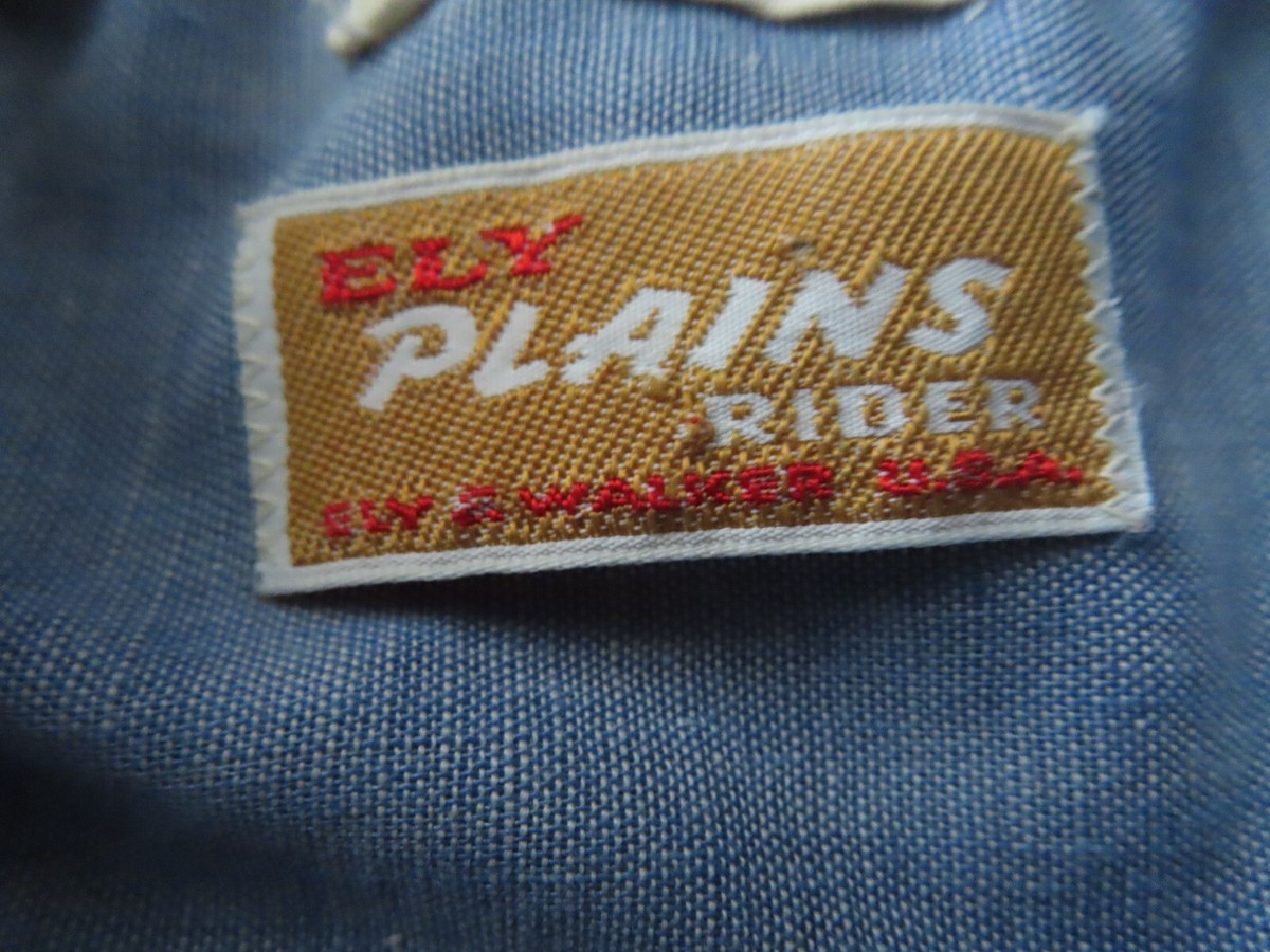 Ely Plains Rider Shirt Vtg 60s Pearl Snap Cowboy Western
