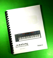 Owners Manual for ROLAND JUNO-Di Mobile Synthesizer 136 Pages W/Clear Covers 