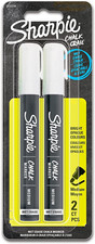 Sharpie Chalk Markers | Wet Erase Chalk Pens | White | 2 Count