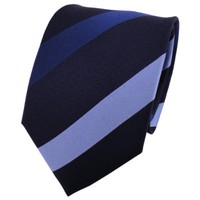 Tigertie Seidenkrawatte Blau Hellblau Dunkelblau Gestreift - Krawatte Seide Tie