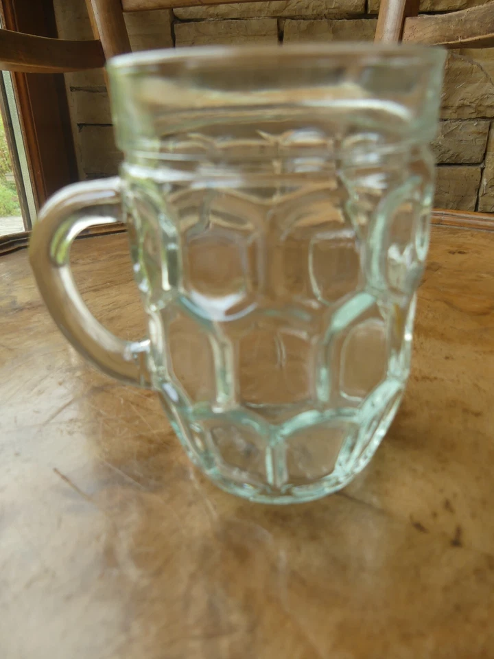 Arts de la table Verrerie Paire de chopes à bière en verre Reims France - Photo 4/4