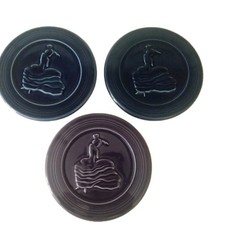 Set of 3 Fiestaware Fiesta  Dancing Lady Trivets Decorative Plates Cobalt Purple
