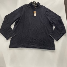 JOHNSTON  MURPHY Icon Reversible Solid Quarter-Zip Men's Size XL Navy