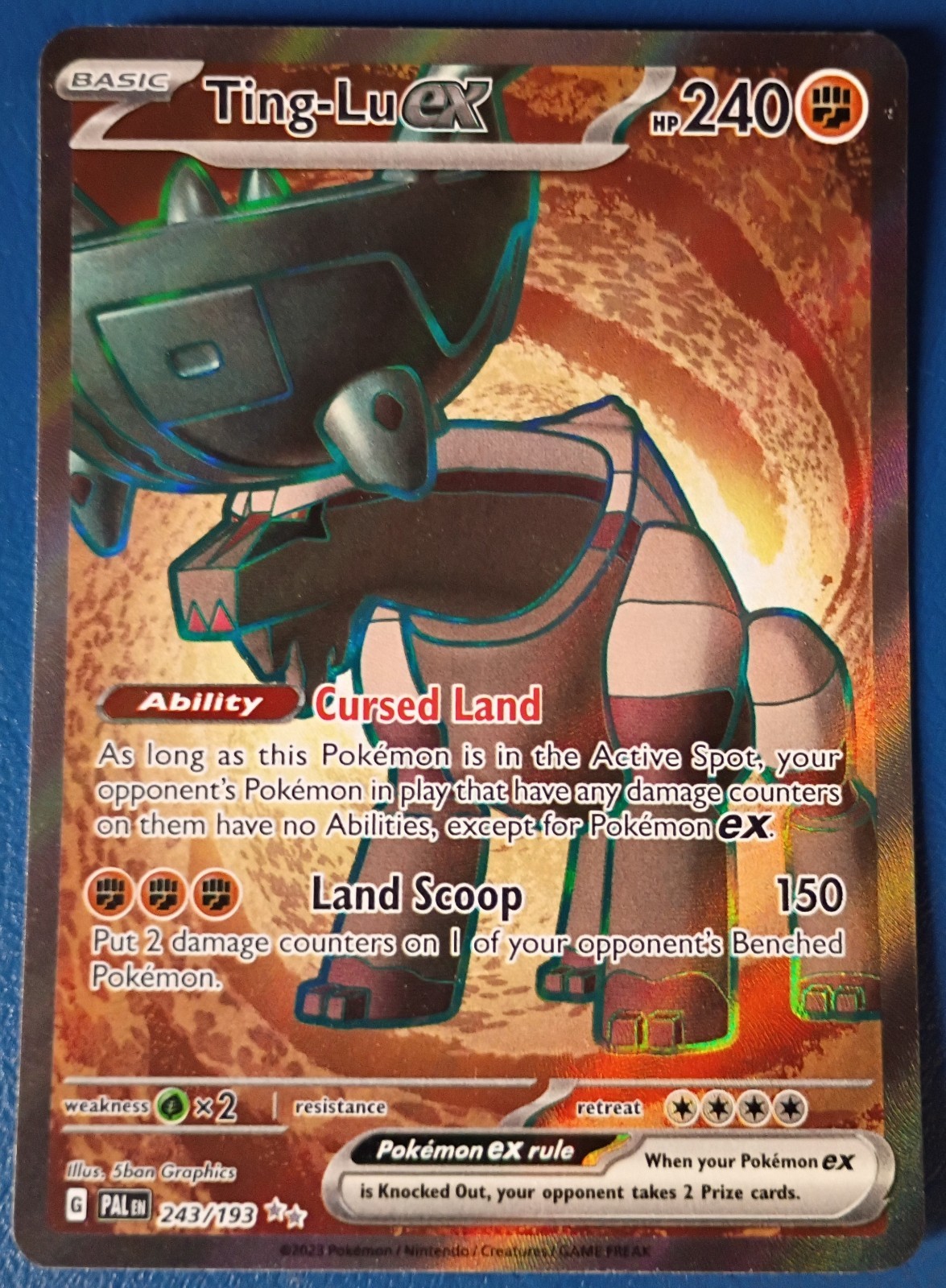 Pokemon - Ting-Lu ex 243/193 - SV Paldea Evolved - Full Art Textured - NM