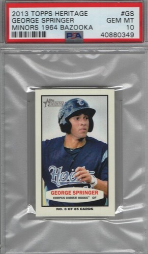 George Springer 2013 Topps Heritage Minors 1964 Bazooka PSA 10 Houston Astros