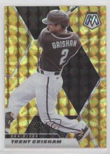 2021 Panini Mosaic Reactive Yellow Mosaic Prizm Trent Grisham #91 0b3