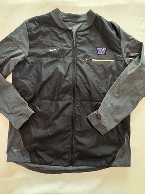 Nike Shield Huskies Athletic Bomber Jacket Lightweight Layer Size L
